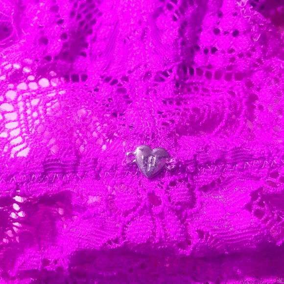 PINK Victoria Secret Fuchsia Lace Bralette - Picture 3 of 5